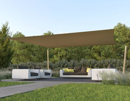 HanSe® Schaduwdoek Vierkant Waterdicht 5x5 m - zonnedoek
