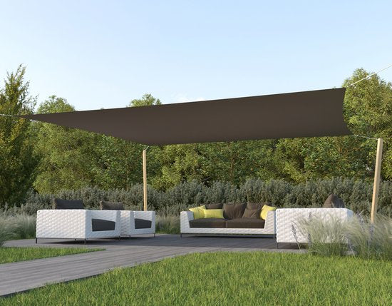 HanSe® Schaduwdoek Vierkant Waterdoorlatend 5x5 m Zonnedoek