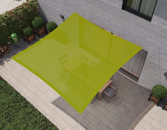 HanSe® Schaduwdoek Vierkant Waterdoorlatend 3,6x3,6 m