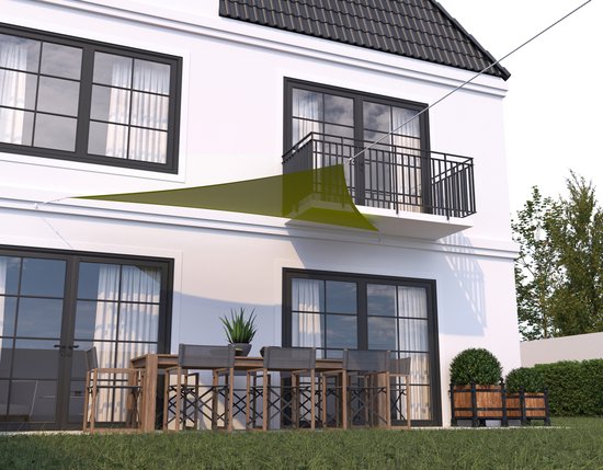 HanSe® Schaduwdoek Driehoek Waterdoorlatend 5x5x5 m Zonnedoek