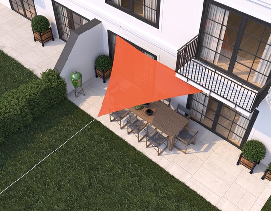 HanSe® Schaduwdoek Driehoek Waterdoorlatend 3x3x3 m