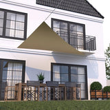 hanSe® Schaduwdoek Driehoek 90° Waterdoorlatend 3x4x5 m Zonnedoek Zand