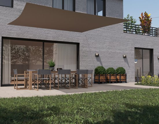 HanSe® Schaduwdoek Vierkant Waterdoorlatend 3,6x3,6 m