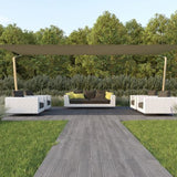 HanSe® Schaduwdoek Rechthoek Waterdoorlatend 5x8 m Zonnedoek