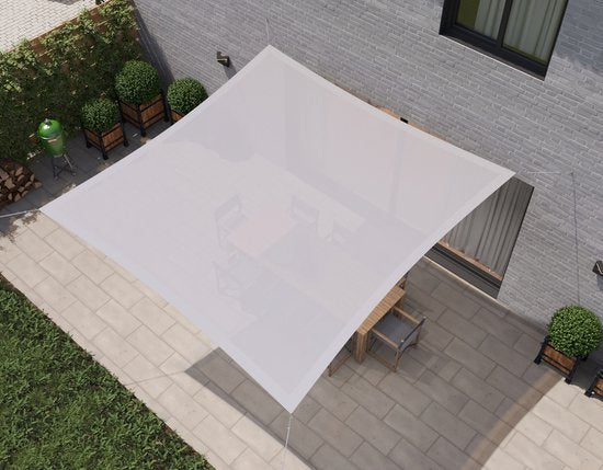 HanSe® Schaduwdoek Vierkant Waterdoorlatend 3,6x3,6 m
