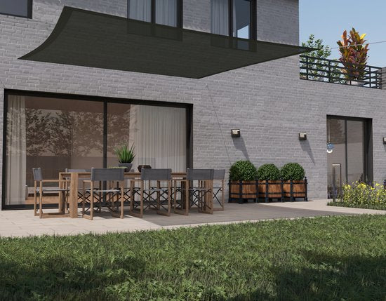 HanSe® Schaduwdoek Vierkant Waterdoorlatend 4x4 m - zonnedoek