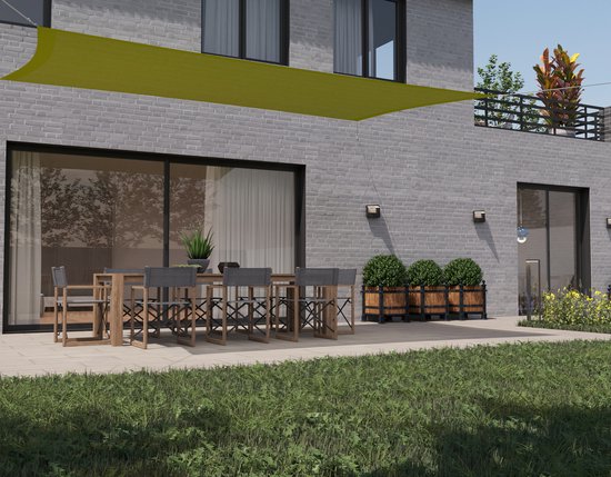 HanSe® Schaduwdoek Rechthoek Waterdoorlatend 1,5x2 m