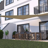 hanSe® Schaduwdoek Driehoek 90° Waterdoorlatend 3x4x5 m Zonnedoek Zand