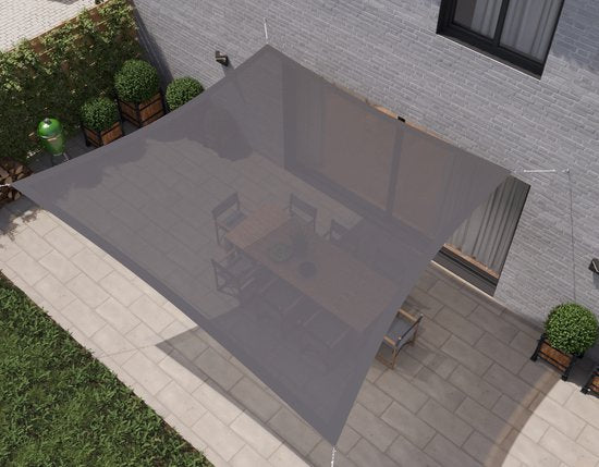 HanSe® Schaduwdoek Trapezium Waterdoorlatend 3/4x3 m Zonnedoek