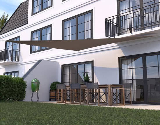 HanSe® Schaduwdoek Driehoek 90° Waterdoorlatend 4x5x6,8 m