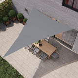 hanSe® Schaduwdoek Driehoek Gelijkbenig Waterafstotend 4x4x5,8 m Lichtgrijs