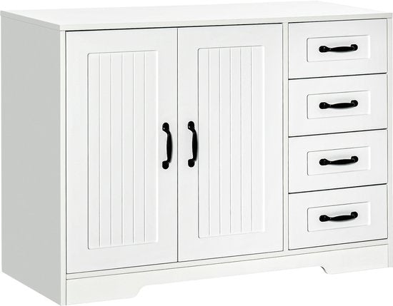 4goodz Buffetkast met 4 Laden 40x105x76 cm - Wit