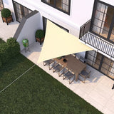 HanSe® Schaduwdoek Driehoek Waterdoorlatend 4x4x4 m Zonnedoek