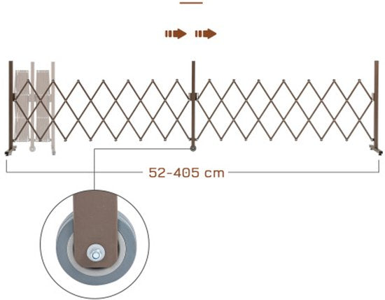 4goodz flexibel Hekwerk Uitrekbaar van 52 - 405 cm - aluminium