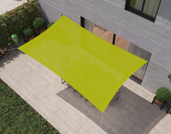 HanSe® Schaduwdoek Rechthoek Waterdoorlatend 3,5x4,5 m Zonnedoek