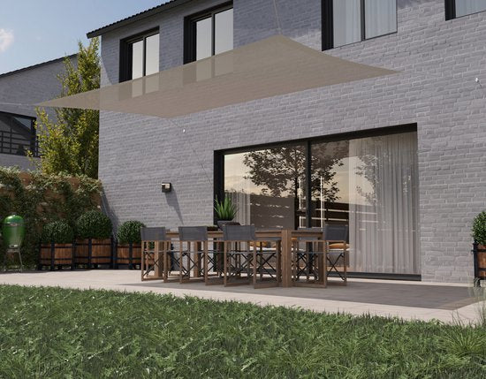 HanSe® Schaduwdoek Rechthoek Waterdoorlatend m - zonnedoek - Wit