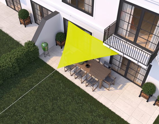 HanSe® Schaduwdoek Driehoek Waterdoorlatend 5x5x5 m Zonnedoek