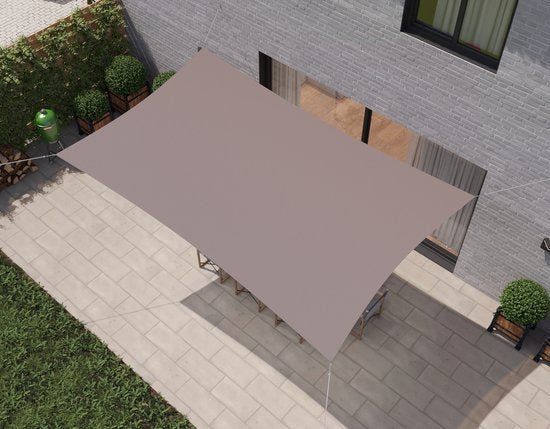 HanSe® Schaduwdoek Rechthoek Waterafstotend 3x5 m Zonnedoek
