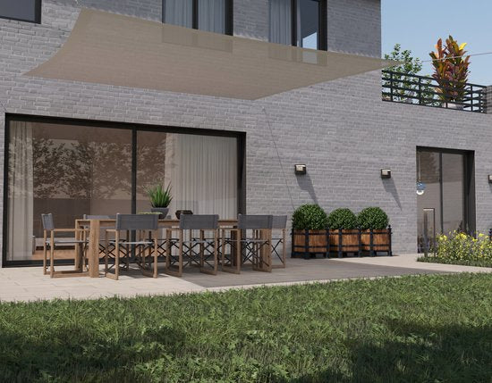 HanSe® Schaduwdoek Vierkant Waterdoorlatend 3,6x3,6 m