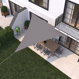 hanSe® Schaduwdoek Driehoek Gelijkbenig Waterdoorlatend 3,5x3,5x4,95 m Grijs