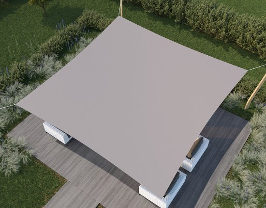 HanSe® Schaduwdoek Vierkant Waterdicht 5x5 m - zonnedoek