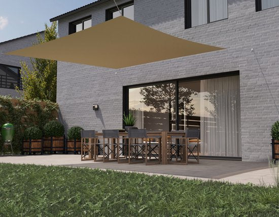 HanSe® Schaduwdoek Vierkant Waterdicht 2x2 m - zonnedoek