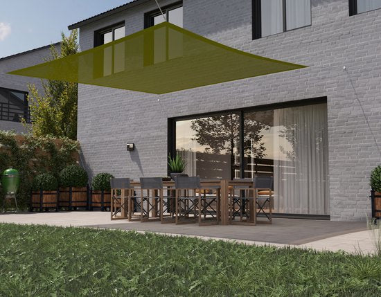 HanSe® Schaduwdoek Vierkant Waterdoorlatend 3,6x3,6 m