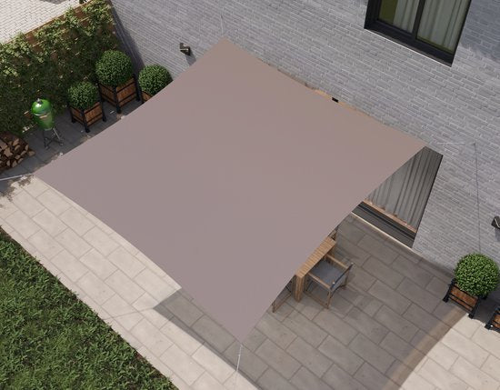 HanSe® Schaduwdoek Vierkant Waterdoorlatend 3,6x3,6 m