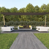 HanSe® Schaduwdoek Rechthoek Waterdoorlatend 5x8 m Zonnedoek