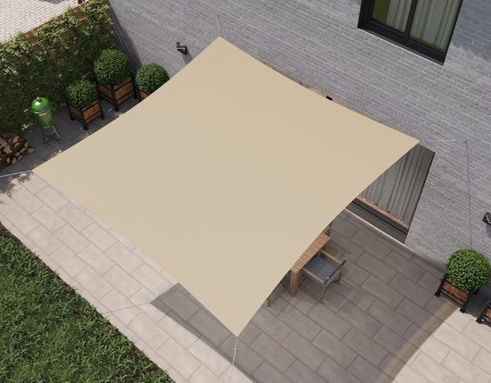 HanSe® Schaduwdoek Vierkant Waterdicht 2x2 m - zonnedoek
