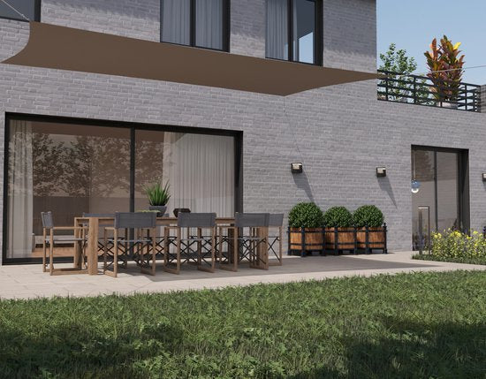 HanSe® Schaduwdoek Rechthoek Waterdoorlatend m - zonnedoek