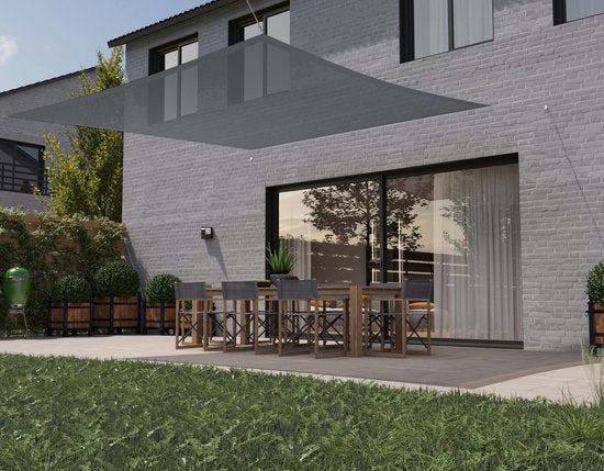 HanSe® Schaduwdoek Vierkant Waterdoorlatend 4x4 m Zonnedoek