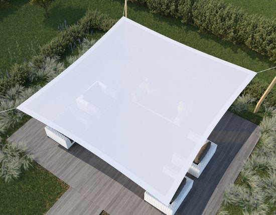 HanSe® Schaduwdoek Vierkant Waterdoorlatend 5x5 m Zonnedoek