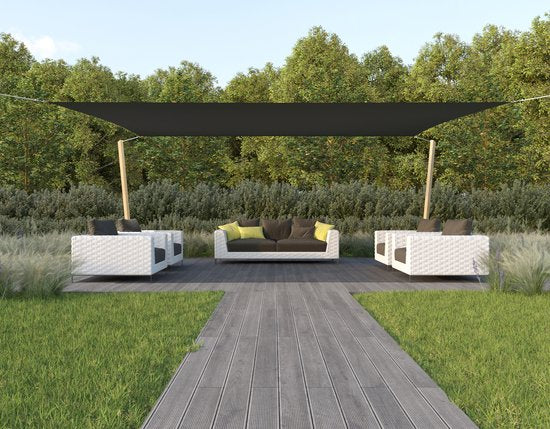 HanSe® Schaduwdoek Vierkant Waterdoorlatend m - zonnedoek