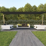 HanSe® Schaduwdoek Rechthoek Waterdoorlatend 6x7 m - zonnedoek