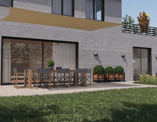 HanSe® Schaduwdoek Rechthoek Waterdoorlatend m - Zand