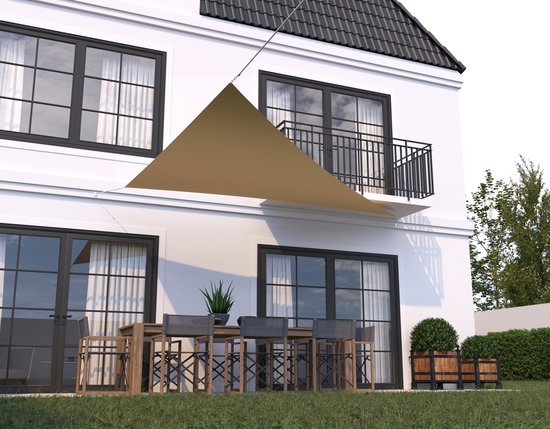 HanSe® Schaduwdoek Driehoek 90° Waterdoorlatend 3x4x5 m