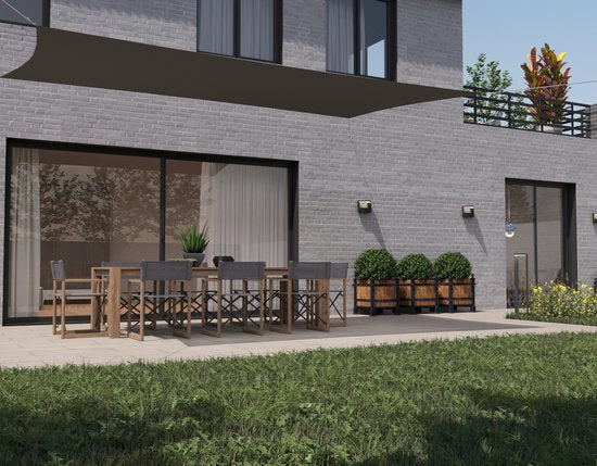 HanSe® Schaduwdoek Rechthoek Waterdoorlatend 3,5x5,5 m