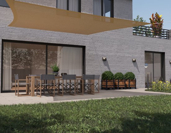 HanSe® Schaduwdoek Trapezium Waterdoorlatend m Zonnedoek