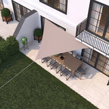 HanSe® Schaduwdoek Driehoek Waterdoorlatend 5x5x5 m Zonnedoek