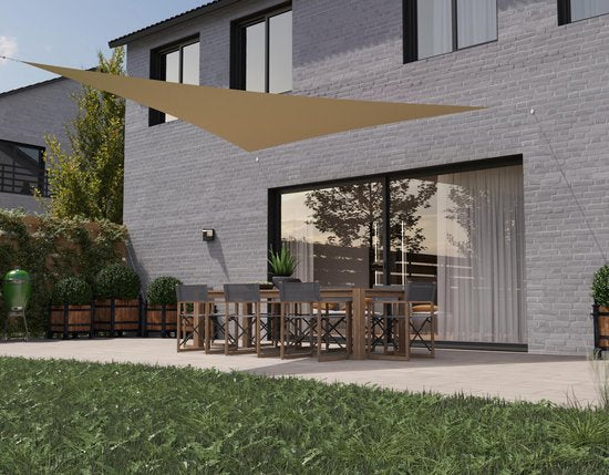 HanSe® Schaduwdoek Driehoek Gelijkbenig Waterafstotend 3x4x4 m