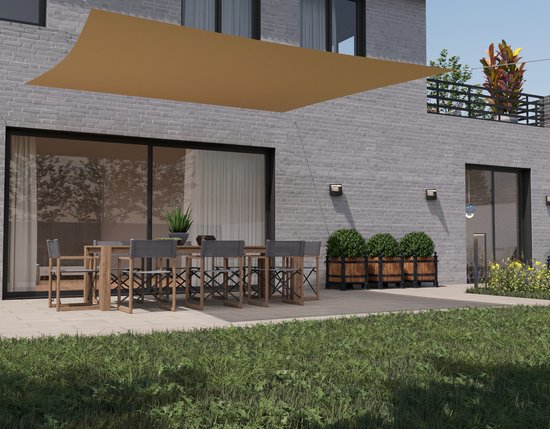 HanSe® Schaduwdoek Vierkant Waterdoorlatend 3,6x3,6 m