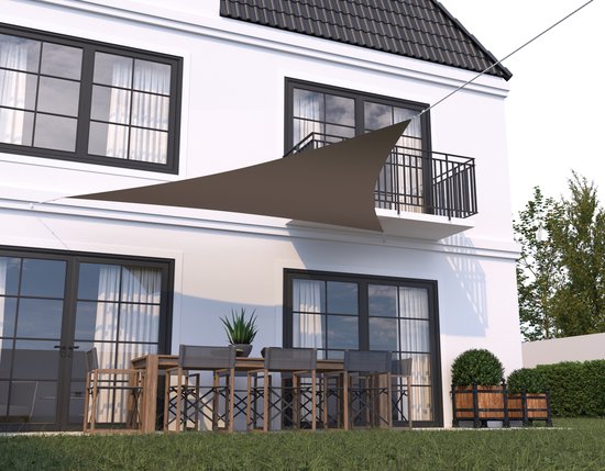 HanSe® Schaduwdoek Driehoek Gelijkbenig Waterdoorlatend 3,5x3,5x4,95 m