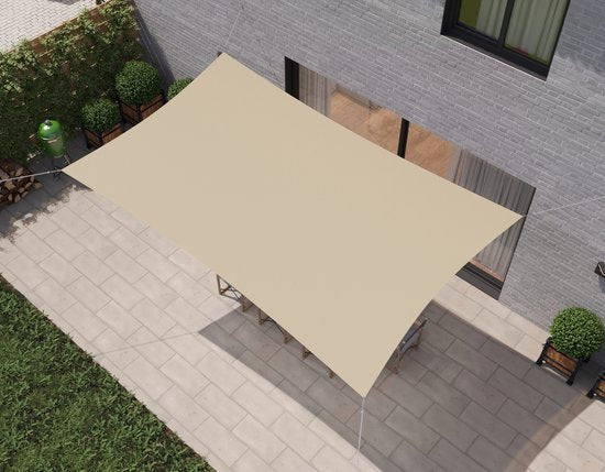 HanSe® Schaduwdoek Rechthoek Waterafstotend 3x5 m Zonnedoek