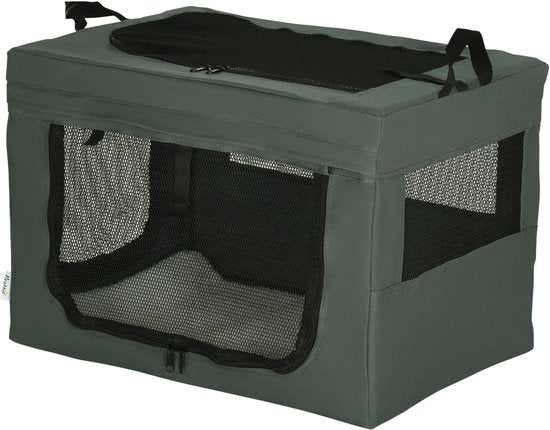 Kattenreismand opvouwbaar voor honden en katten tot 4 kg/40 cm - 3 ingangen - met kussen