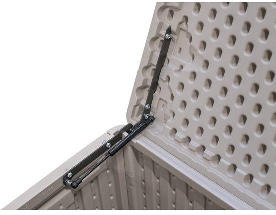 Lifetime® Kunststof Kussenbox 495L - tuinkist 61x152x67cm - Lichtgrijs