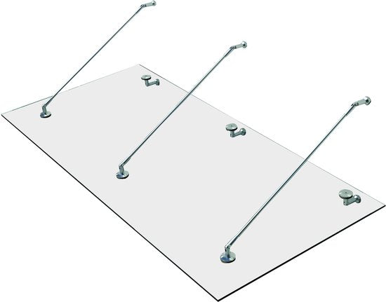 4goodz Glazen Deurluifel Gehard Glas met RVS - 200X90 cm