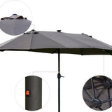 4goodz Duo-parasol 460x270 - brede XL parasol - Donkergrijs