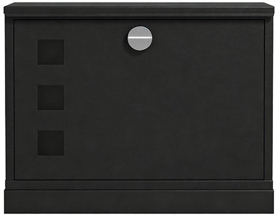 Wandbrievenbus modern - Afsluitbaar met slot - 36,5x11,5x29 cm - Zwart