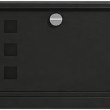 Wandbrievenbus modern - Afsluitbaar met slot - 36,5x11,5x29 cm - Zwart